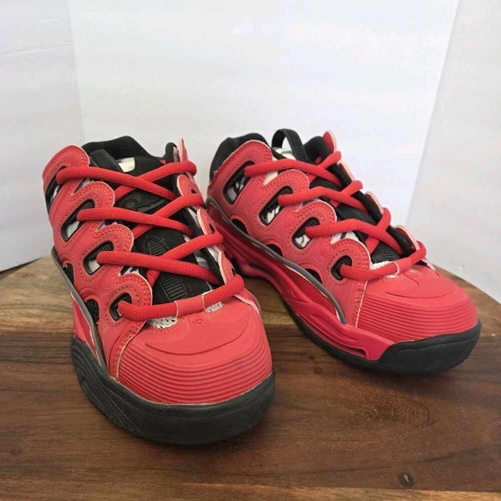 RARE Osiris D3 2001 Skateboard Shoes Women’s 7.5-8 Red w/Black/Gray Camo EUC